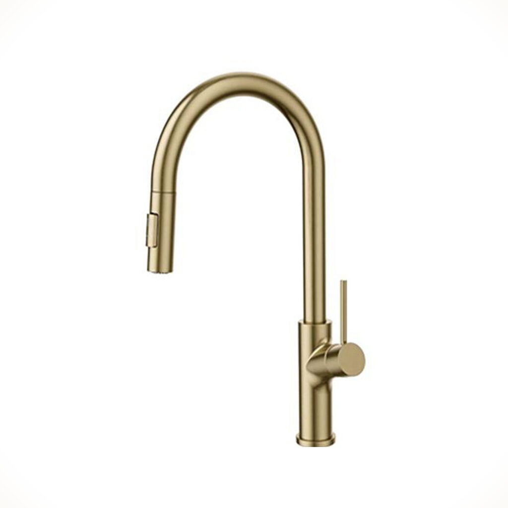 Brushed Gold Pull-out Kitchen Faucet